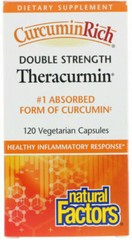Natural Factors CurcuminRich Double Strength Theracurmin Supplement – 120 Caps