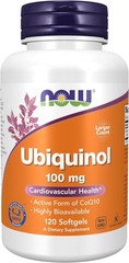 NOW FOODS Ubiquinol 100 mg (Active Form of CoQ10) 120 Softgels EXP 12/27