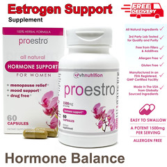 PROESTRO | Estrogen Support Supplement for Women | 60 Easy-to-Swallow Capsules