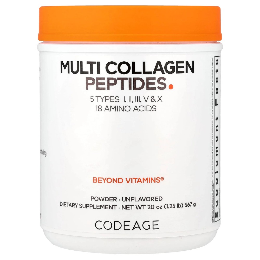2 X CodeageCodeage, Multi Collagen Peptides Powder, Unflavored, 20 oz (567 g)