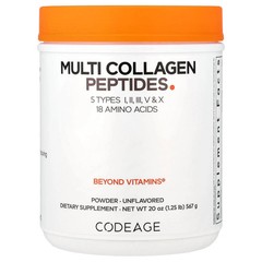 2 X CodeageCodeage, Multi Collagen Peptides Powder, Unflavored, 20 oz (567 g)
