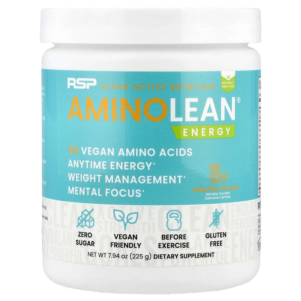 2 X RSP Nutrition, AminoLean�, Energy, Pineapple Coconut, 7.94 oz (225 g)