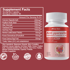 Remove Parasite ANTI PARASITE & CANDIDA DETOX Body Cleanse ULTRA FLASH COLON 120