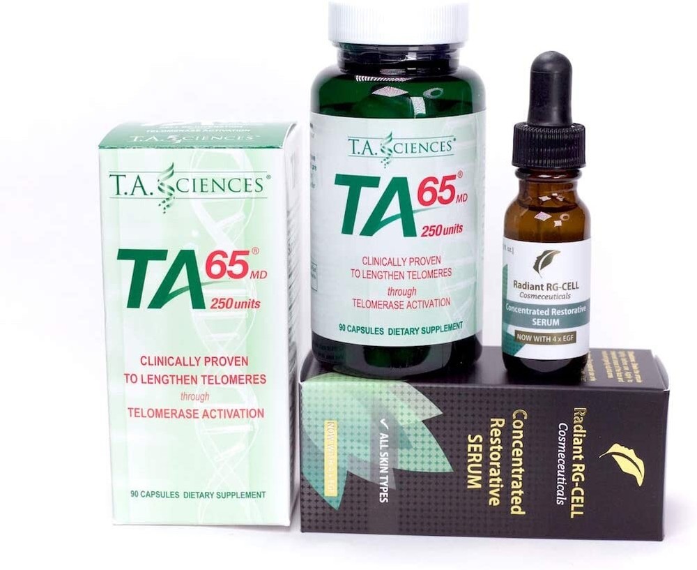TA-65 90 Caps 250U 1 Bottle by TA Sciences/Free Peptides Serum Gift /Free Ship