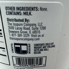 Isopure Bovine Colostrum Powder Unflavored – 3.17oz – EXP 07/2026