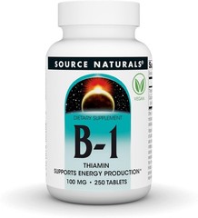 Source Naturals B-1 Thiamin Supports Energy Production 100mg 250 Tablets