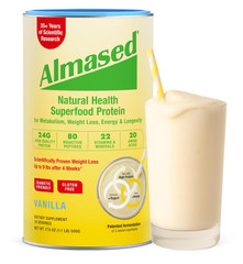 Almased Vanilla Meal Replacement Shake 17.6oz Plant Protein Powder