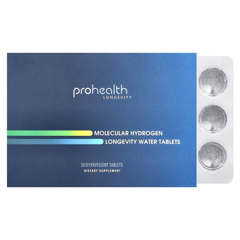 2 X ProHealth Longevity, Molecular Hydrogen Longevity Water Tablets, 30 Efferve