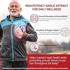 2 Pack Odorless Aged Garlic Extract 7500mg 300 Softgels – Heart Immune Support