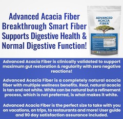 Advanced Acacia Fiber Powder 16oz Organic Soluble Fiber Leaky Gut Repair Powd…