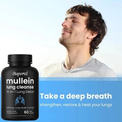 Mullein Leaf Extract 120pcs, Lung Cleanse & Detox, Support Respiratory Health