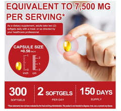 Odorless Aged Garlic Extract 2 PACK 7500mg – 300 Softgels,Heart & Immune Support