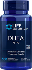 Life Extension DHEA 25 mg, 100 dissolve-in-mouth tablets