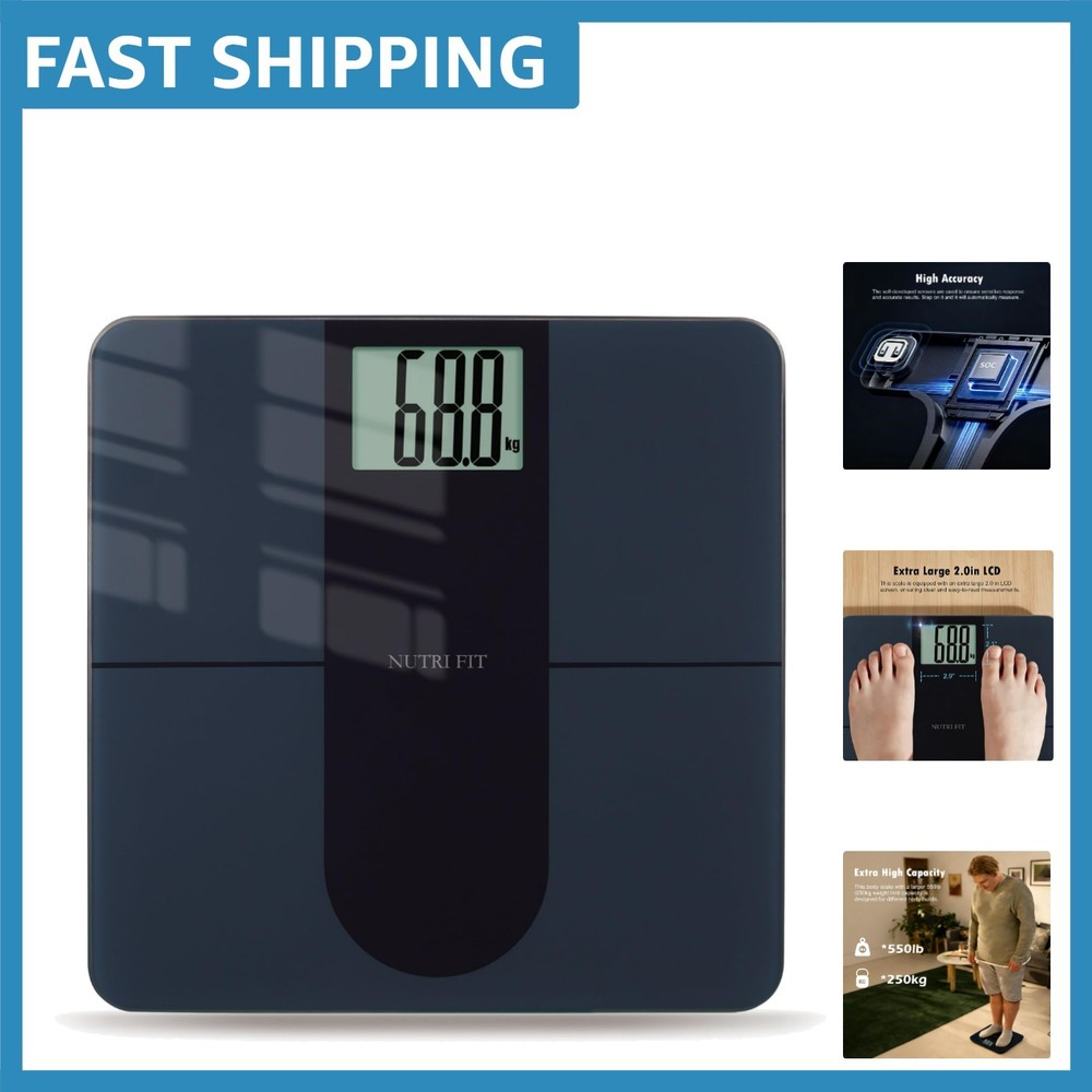 Durable 550lb Digital Scale – Clear LCD Display & Long Battery Life for Home Use