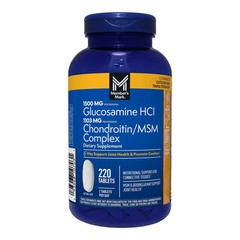 Member’s Mark Glucosamine 1500 mg/Chondroitin MSM 220 ct – Joint Support, Compar