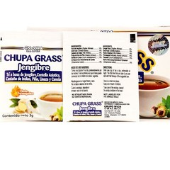 2 PACK Chupa Grass Ginger Jengibre Thermogenic Tea 60 Day Supply Linaza Flax Tea