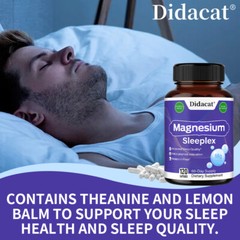 Magnesium Sleeplex – Improved Sleep, Stress, Anxiety Relief Capsules