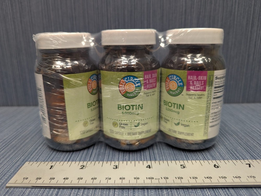Full Circle Biotin 360 Count 5000mcg Tablets, Exp. Feb/08/2027 Vegan