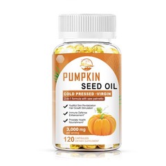 Pumpkin Seed Oil Saw Palmetto 3000mg Softgels Cold Press Virgin Oil Phytosterols