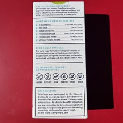 1 DripDrop-Dehydration Zero Sugar 3x Electrolytes Lemon Lime 8 Ct EXP 3/2025