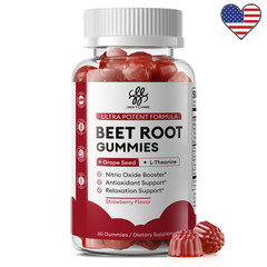 Beet Root 60 Gummies Nitric Oxide Booster Promote Healthy Blood Pressure