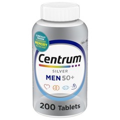 Centrum Silver Men’s 50+ Multivitamin with Vitamin D3, 200 Count (Pack of 1)