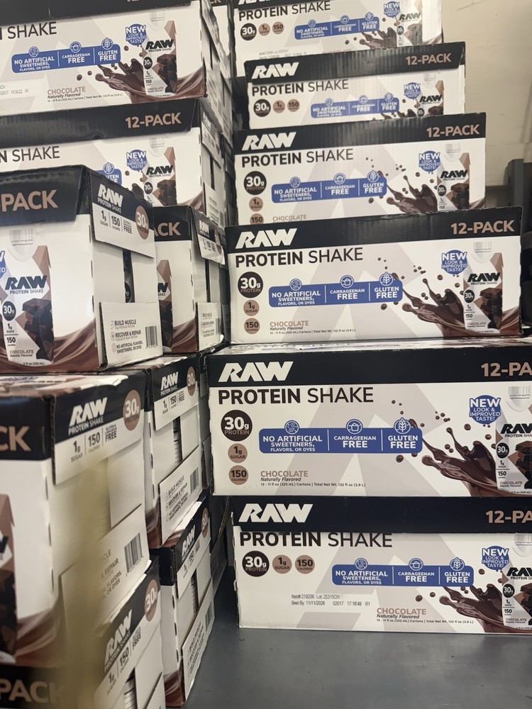 RAW Chocolate Protein Shake 12-Pack Ready-to-Drink, 30g Protein, 11 fl oz
