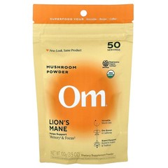 2 X Om Mushrooms, Mushroom Powder, Lion’s Mane, 3.5 oz (100 g)