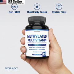 Methylated Multivitamin Complex TMG Methylfolate MTHFR 120 Capsules From USA