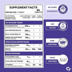 Carbamide Forte DHT Blocker with Biotin (60 Tablets) Supports Hair Growth