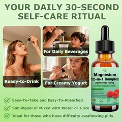 Complex Liquid Drops 700mg, High Absorption Magnesium Glycinate Citrate Malate T