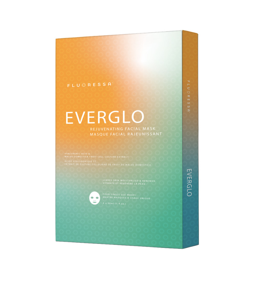2 Boxes Fluoressa Everglo Rejuvenating Facial Mask Moisturize Renewal 4x30ml NEW