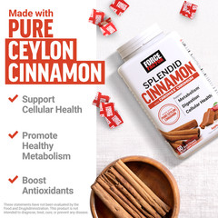 Force Factor Splendid Cinnamon Ceylon Chromium Metabolism Antioxidant 60 Chews