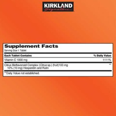 Kirkland Signature Vitamin C 1000mg with Rose Hips, 500 Tablets – Free Shipping!