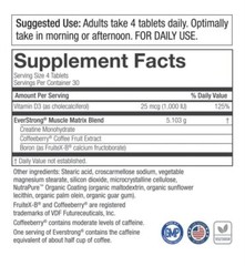 Purity Products EverStrong 120 Tablets Creapure Creatine New & Fresh exp 6/2024