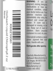 Horbäach Liquid Chlorophyll Drops | Natural Peppermint Flavor | Vega