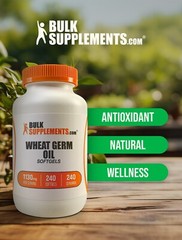 BulkSupplements Wheat Germ Oil 240 Softgels – 1130mg Per Serving