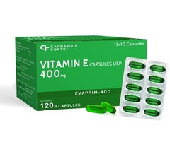 Carbamide Forte 400 mg Vitamin E Capsules for Face and Hair 120caps