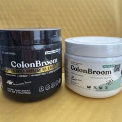 2 Colon Broom Premium Blend & AND REGULAR Psyllium LHusk Powder Drink Strawberry