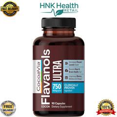 CocoaVia Ultra 750mg Cocoa Flavanols – Heart & Brain Support – 90 Capsules