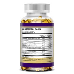 B-12 Complex 5 mg, Vitamins B1, B2, B3, B5, B6, B8 & B12, Energy, Metabolism Aid