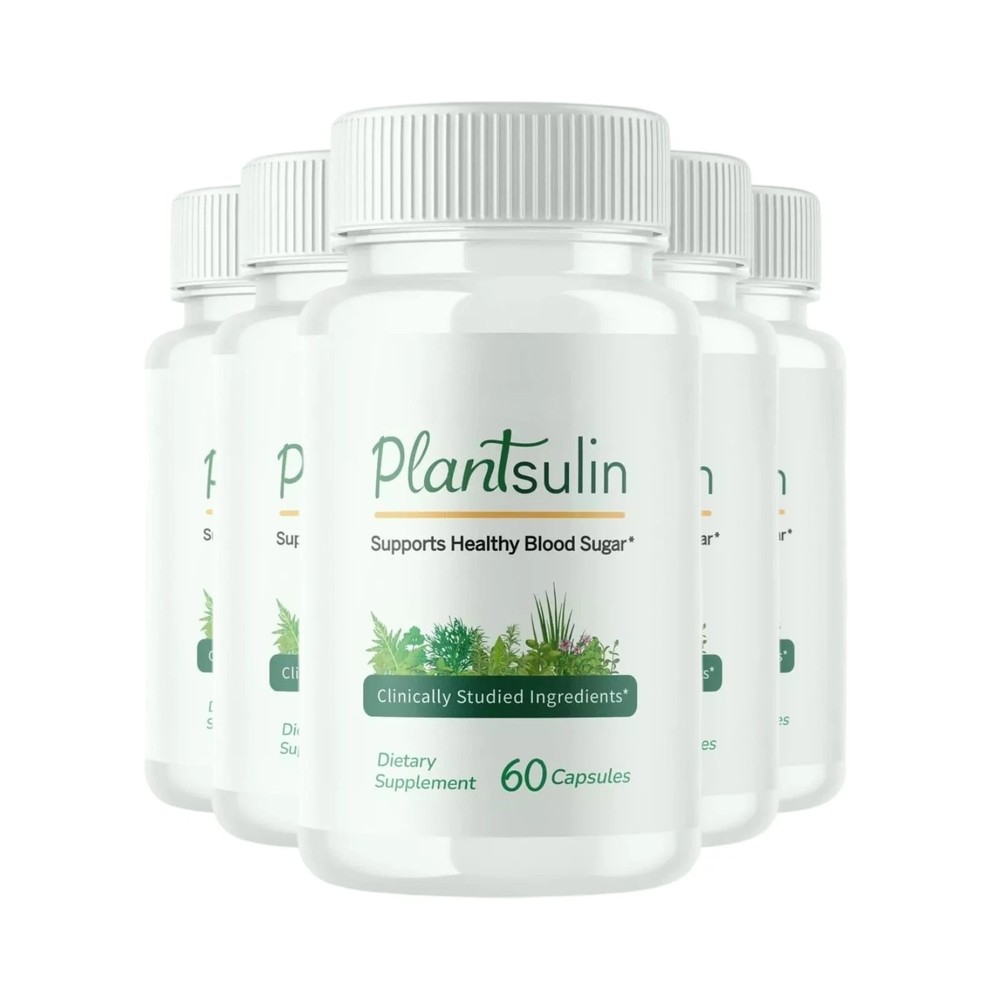 5-Pack Plantsulin for Immune Defense Support and Weight Loss – 300 Capsules