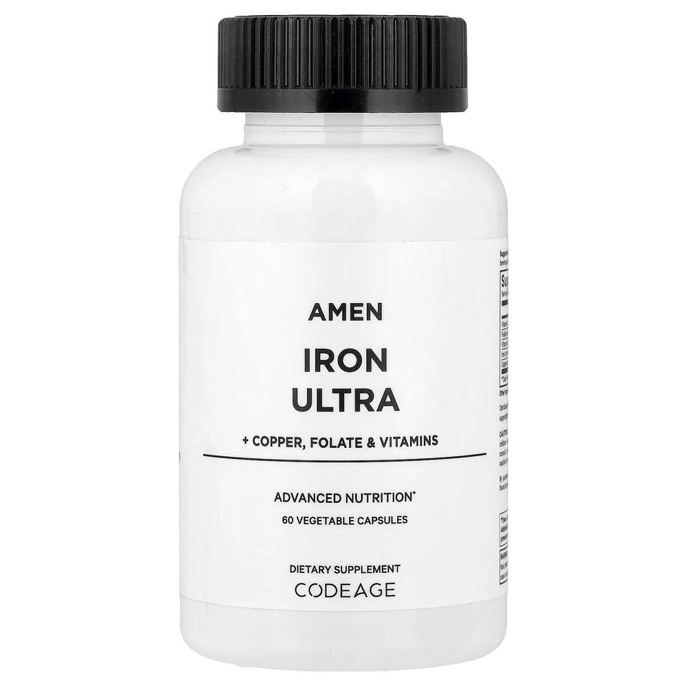 2 X Codeage, Amen, Iron Ultra, 60 Vegetable Capsules