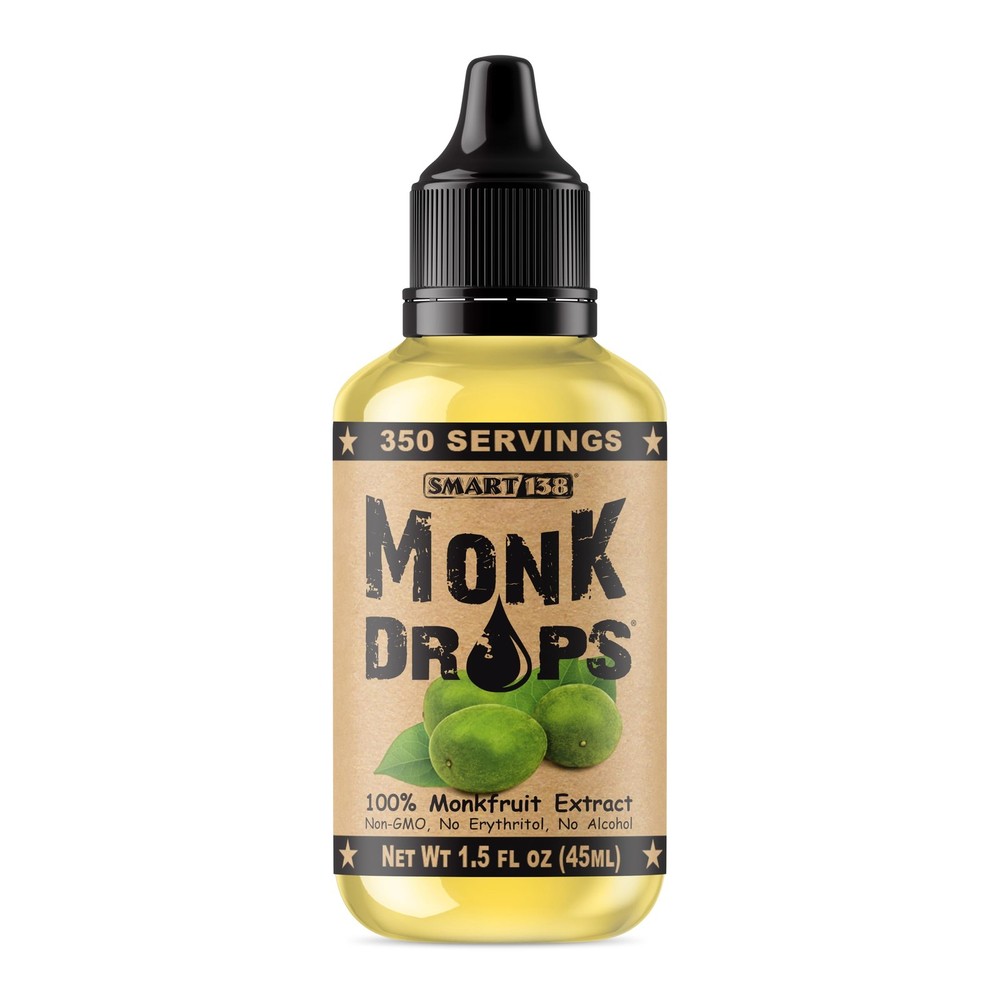 Monk Drops – 100% Monkfruit Liquid 1.5 Fl Oz (Pack of 1), B07cqlg4p7