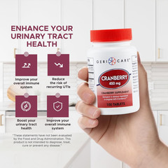 Geri-Care Cranberry 450 mg – 100 Tablets | Azo Cranberry (6 Pack) – 6-2027