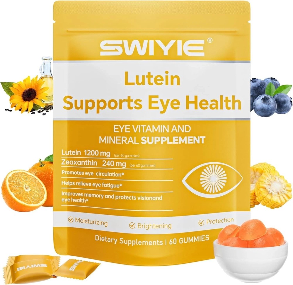 SWIYIE Lutein Gummies – Eye Health Support with Lutein & Zeaxanthin, 60 Gummies