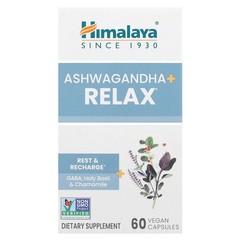 2 X Himalaya, Ashwagandha + Relax, 60 Vegan Capsules