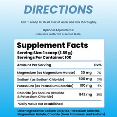 Electrolyte Powder Unflavored – 100 Servings – Sugar Free, Zero Carbs, Zero