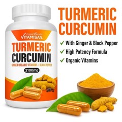 TURMERIC 95% CURCUMIN EXTRACT TUMERIC BLACK PEPPER ANTIOXIDANT BEST 240 caps
