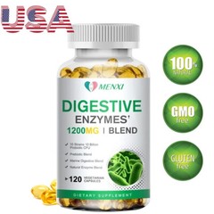 Digestive Enzymes Prebiotic & Probiotics Gas, Constipation & Bloating Relief 60P